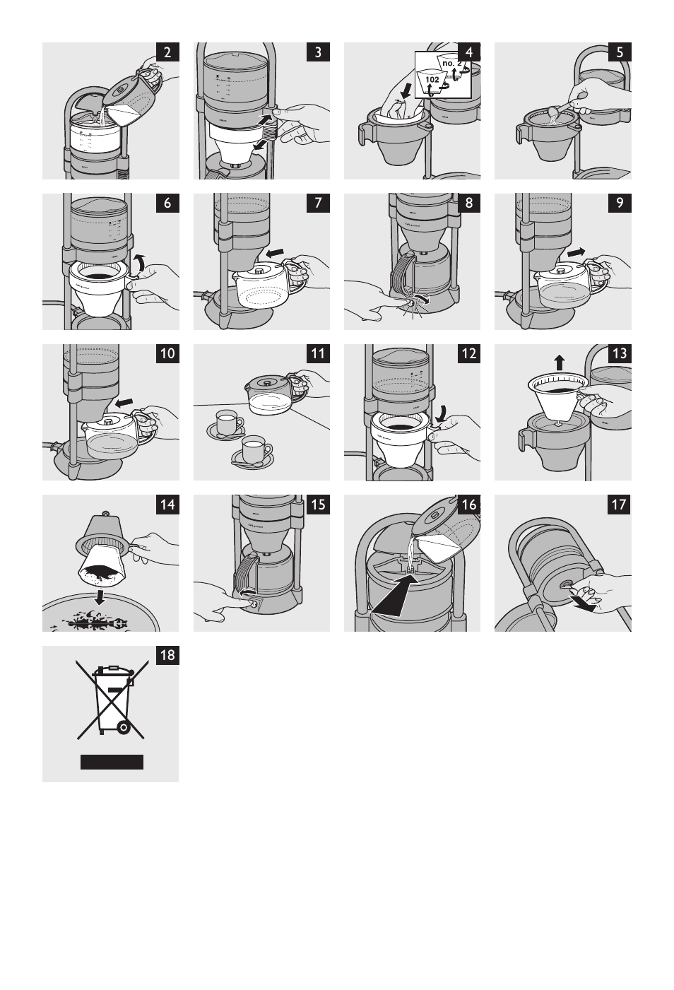 Philips Café Gourmet Cafetera User Manual | Page 62 / 64