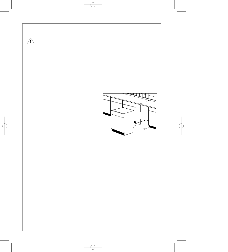 Installation instructions, Fitting under a counter (kitchen worktop or sink), Levelling | AEG FAVORIT G 330 User Manual | Page 34 / 40