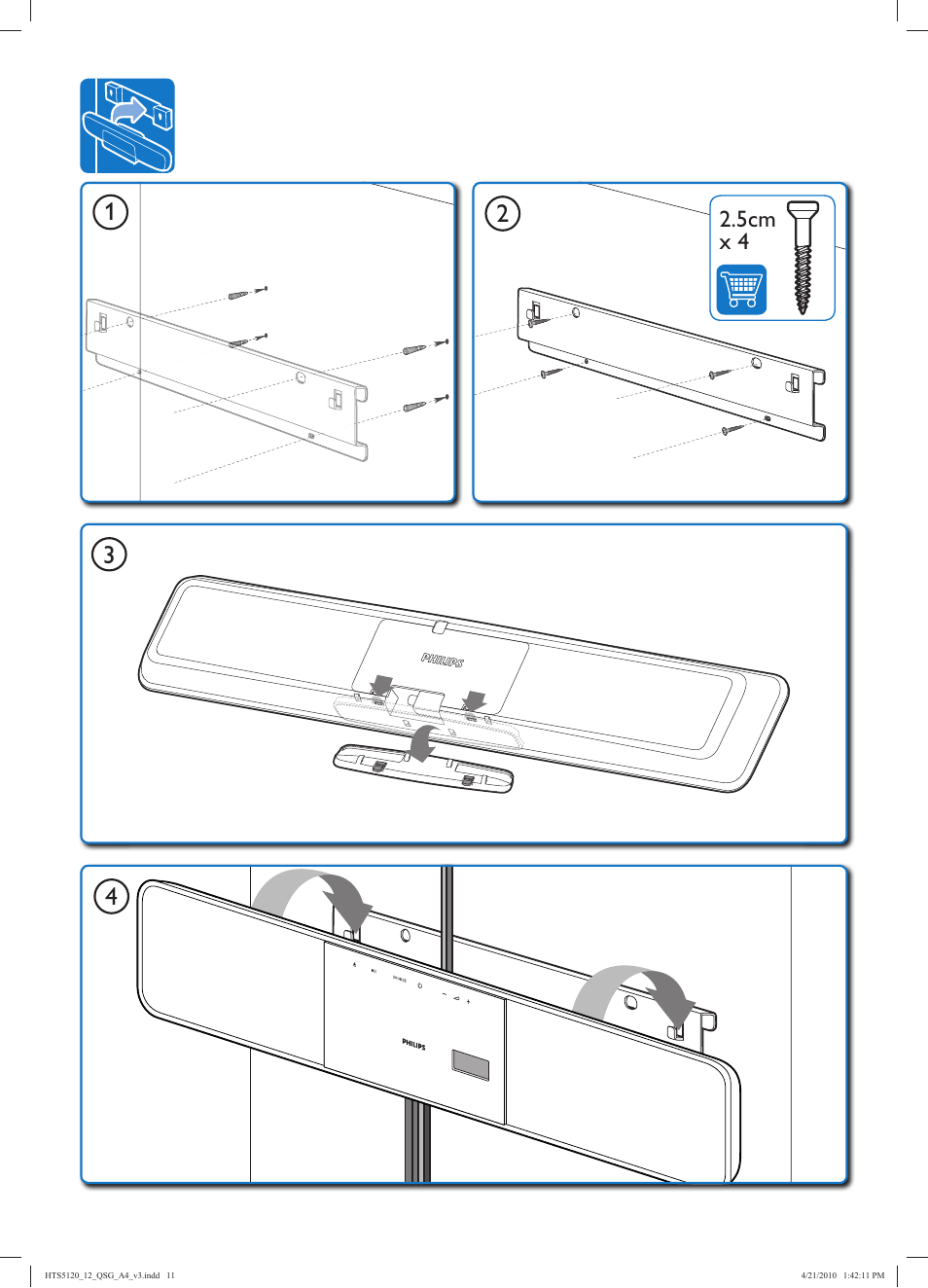 5cm x 4 | Philips Sistema de cine en casa User Manual | Page 11 / 12