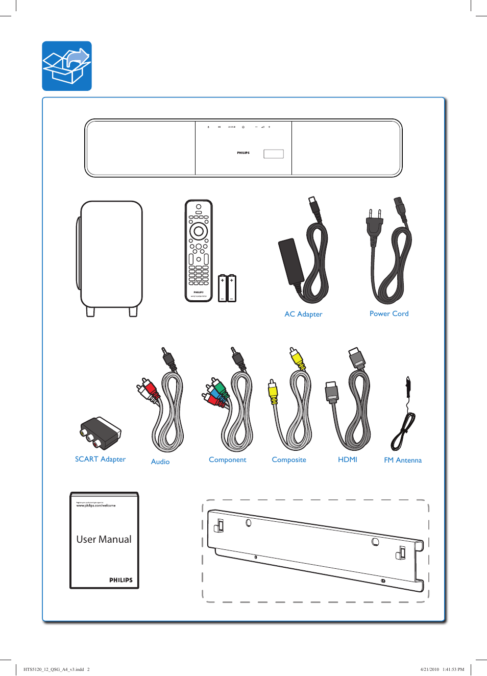 User manual | Philips Sistema de cine en casa User Manual | Page 2 / 12