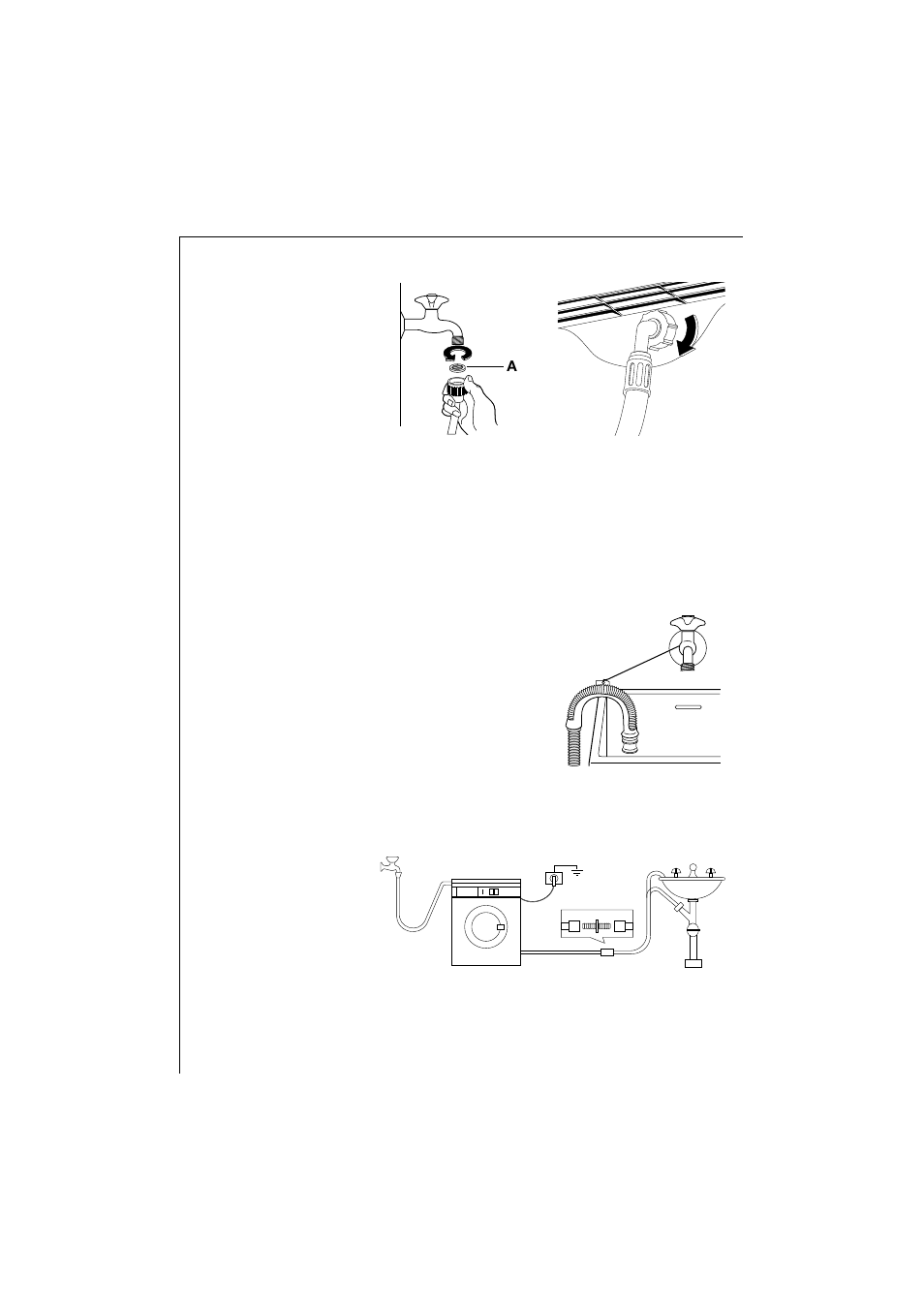 Water inlet, Water drainage | AEG KO-LAVAMAT 1271 User Manual | Page 48 / 49