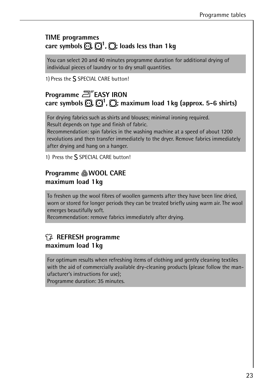 AEG LAVATHERM 57520 User Manual | Page 23 / 36