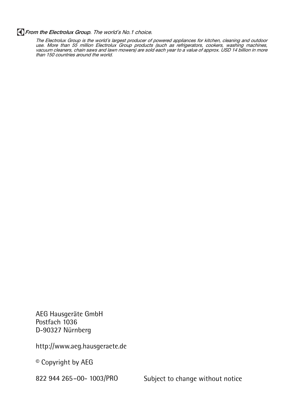 AEG LAVATHERM 57520 User Manual | Page 36 / 36