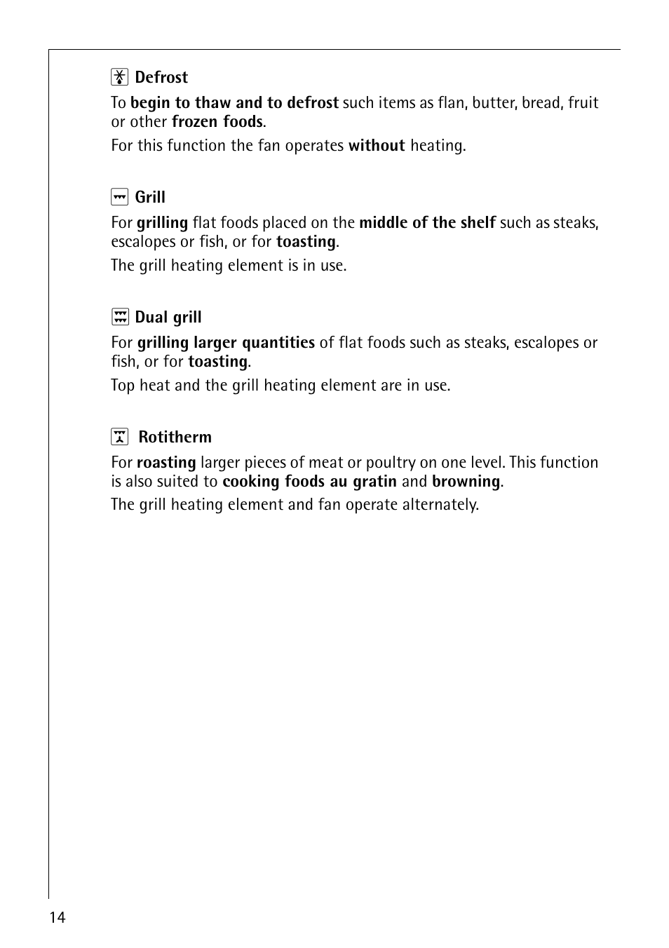 AEG COMPETENCE B4130-1 User Manual | Page 14 / 56