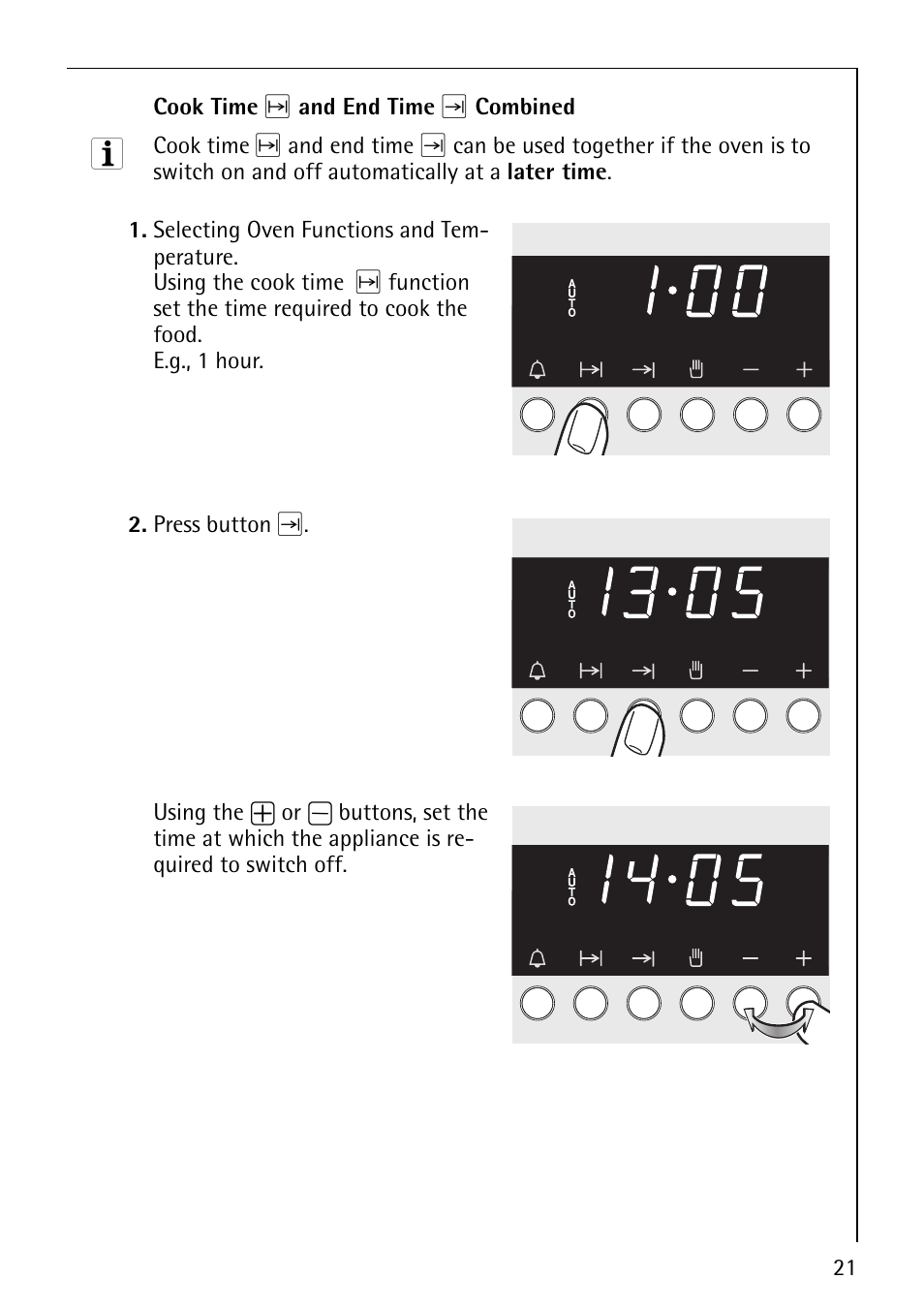 AEG COMPETENCE B4130-1 User Manual | Page 21 / 56