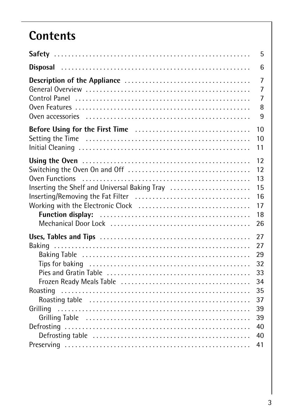 AEG COMPETENCE B4130-1 User Manual | Page 3 / 56