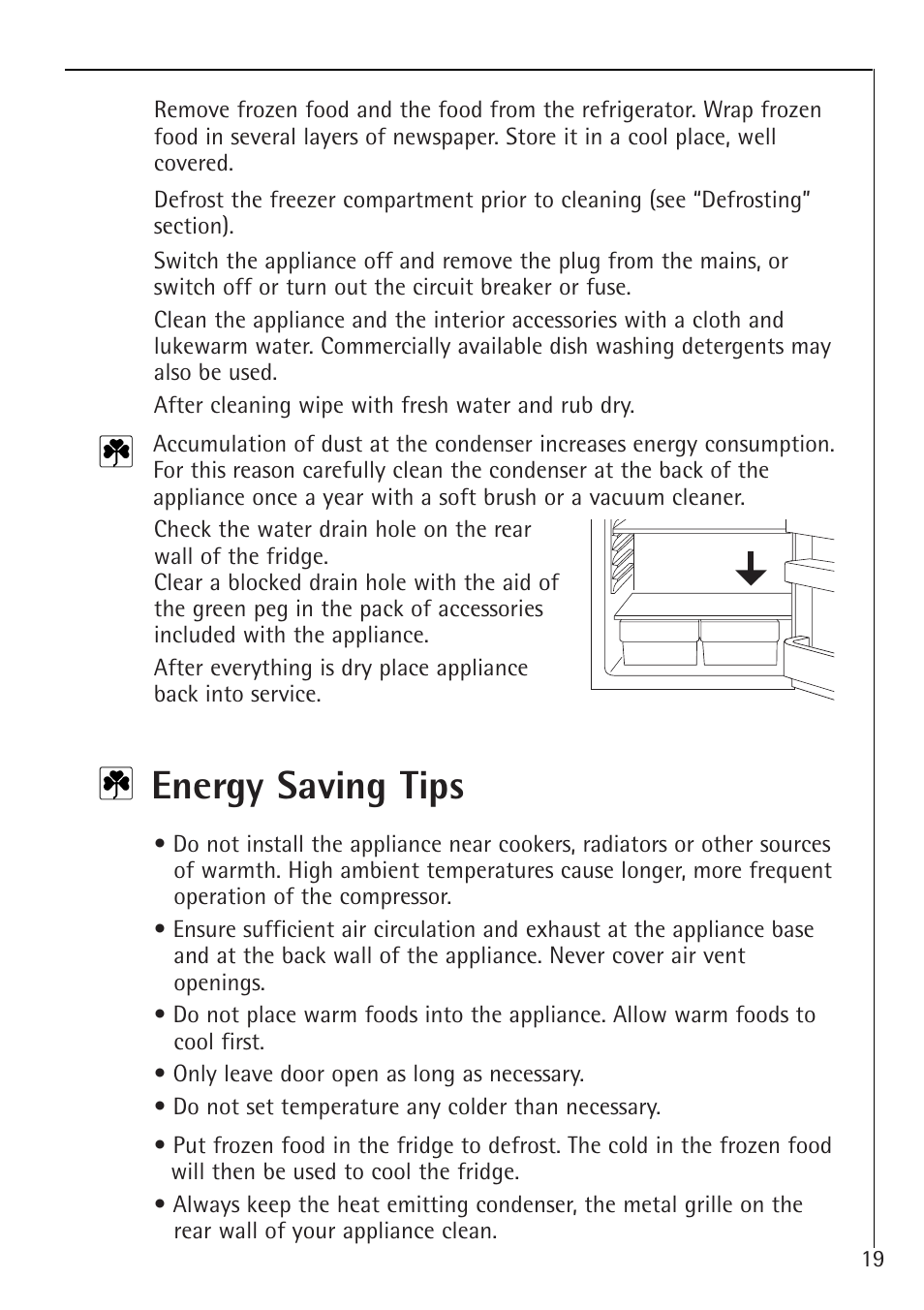 Energy saving tips | AEG Santo 1450-7 TK User Manual | Page 19 / 28