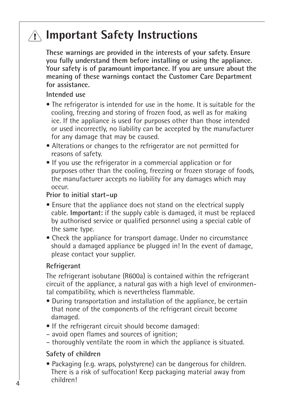 Important safety instructions | AEG Santo 1450-7 TK User Manual | Page 4 / 28