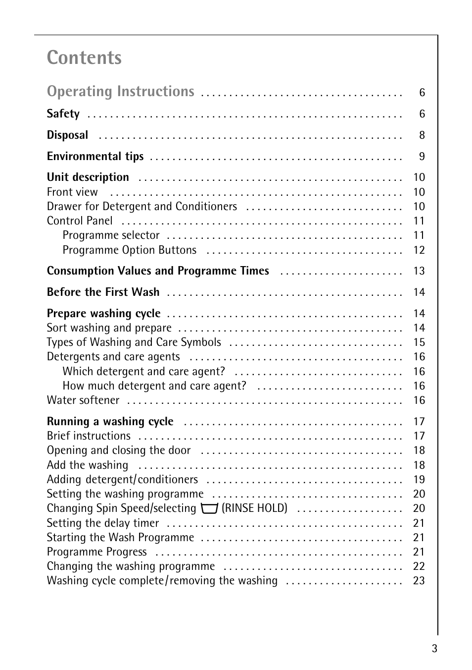 AEG LAVAMAT W 1255 User Manual | Page 3 / 52