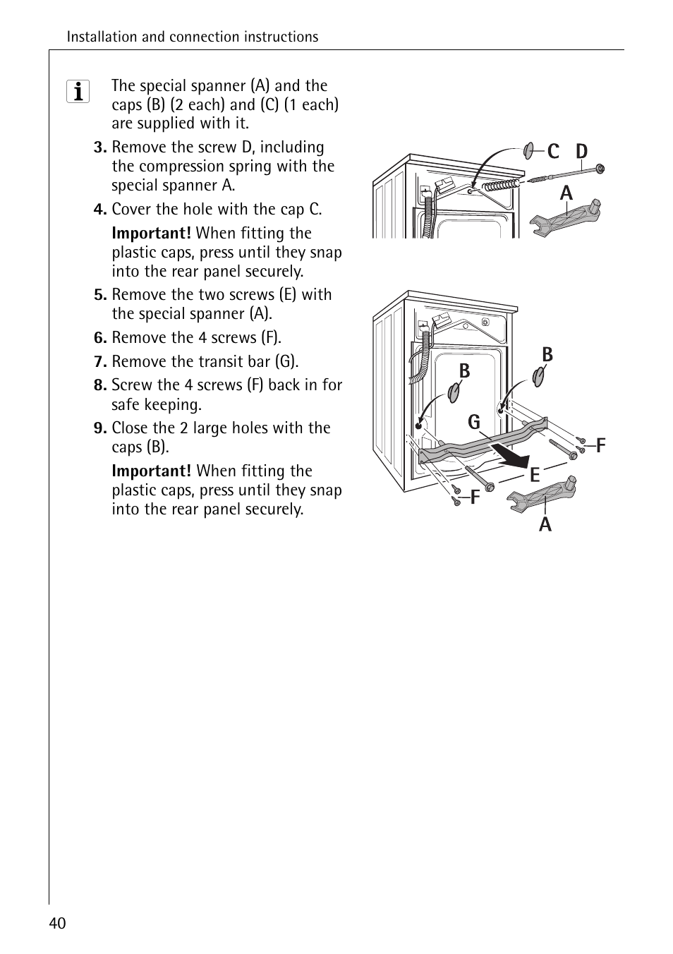 AEG LAVAMAT W 1255 User Manual | Page 40 / 52