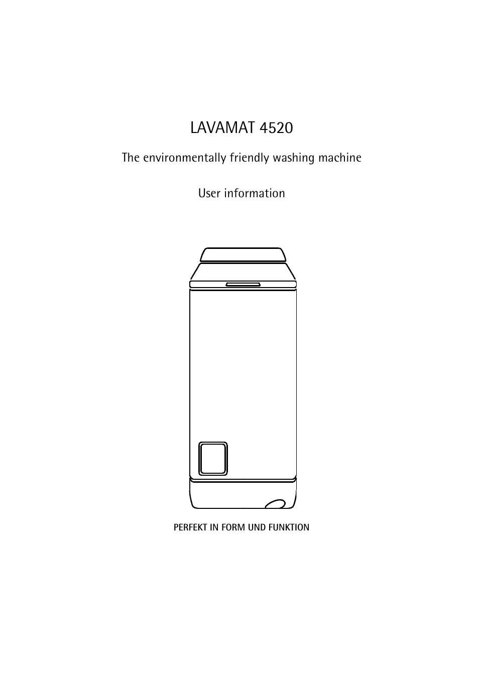 AEG LAVAMAT 4520 User Manual | 36 pages