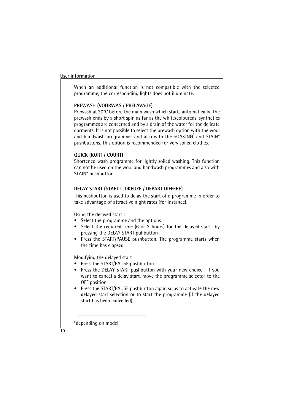 AEG LAVAMAT 4520 User Manual | Page 10 / 36
