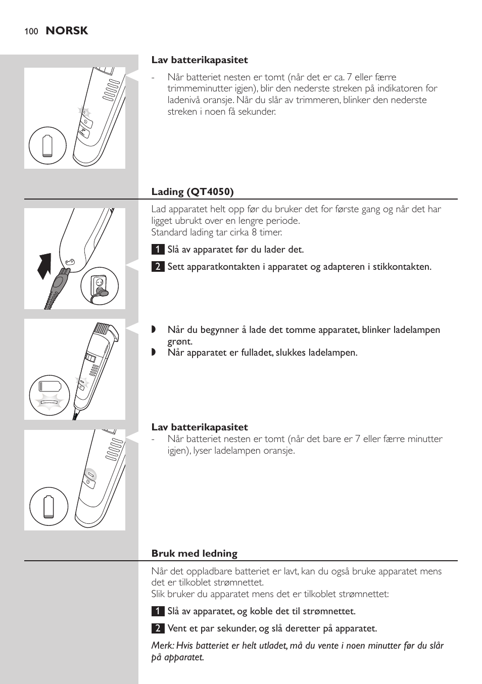 Philips BEARDTRIMMER Series 7000 barbero con sistema de aspiración User Manual | Page 100 / 140