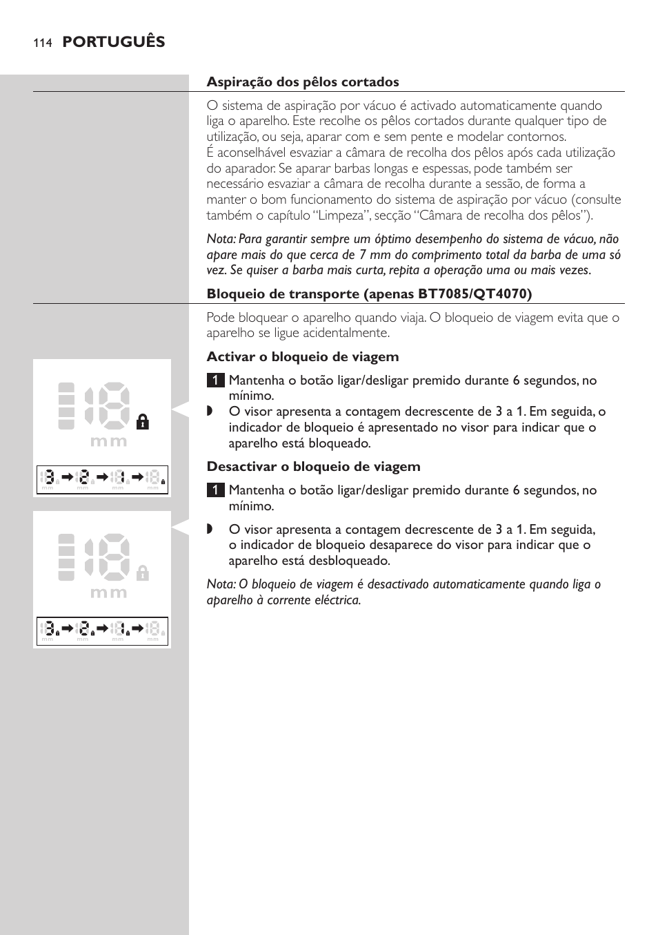 Philips BEARDTRIMMER Series 7000 barbero con sistema de aspiración User Manual | Page 114 / 140