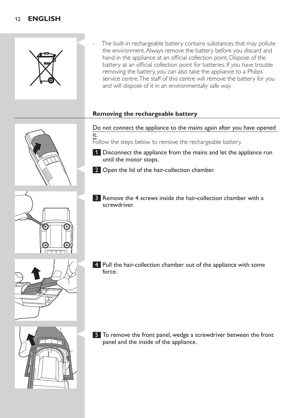Philips BEARDTRIMMER Series 7000 barbero con sistema de aspiración User Manual | Page 12 / 140