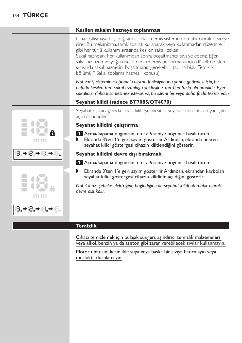 Philips BEARDTRIMMER Series 7000 barbero con sistema de aspiración User Manual | Page 134 / 140