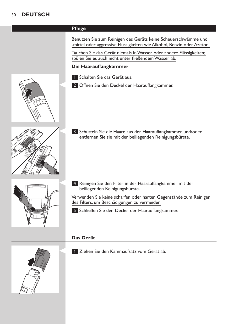 Philips BEARDTRIMMER Series 7000 barbero con sistema de aspiración User Manual | Page 30 / 140