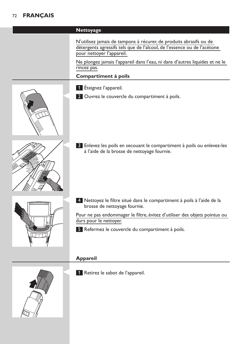 Philips BEARDTRIMMER Series 7000 barbero con sistema de aspiración User Manual | Page 72 / 140