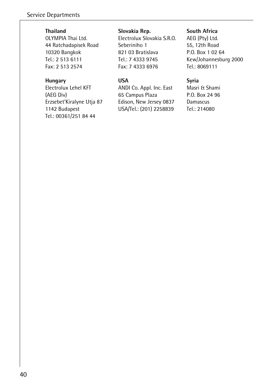 AEG 50800 User Manual | Page 40 / 44