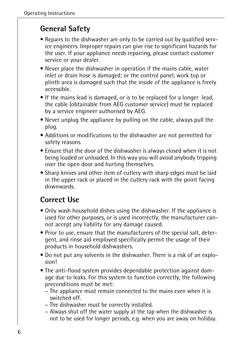 General safety, Correct use | AEG 50800 User Manual | Page 6 / 44