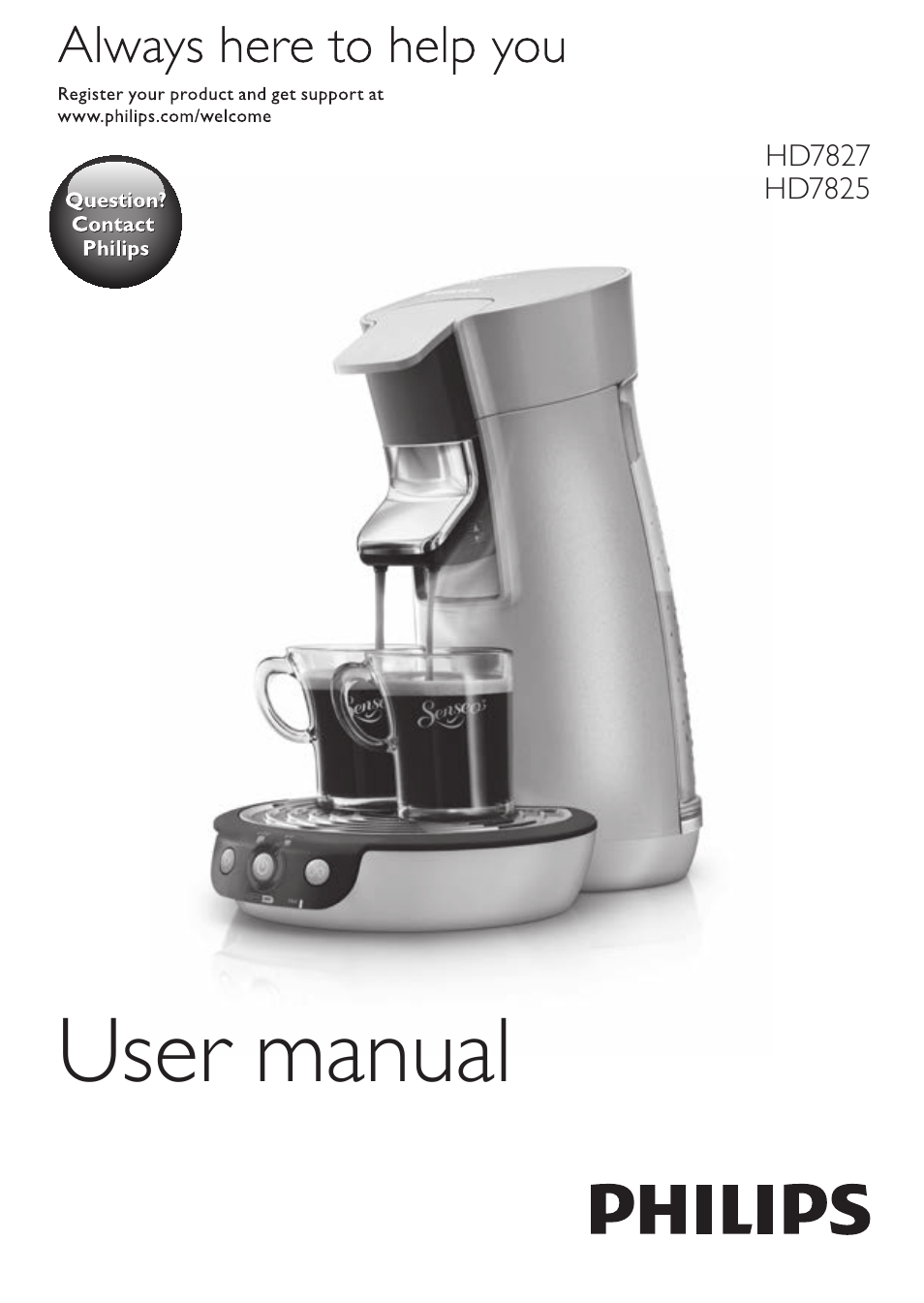 Philips SENSEO® Viva Café Machine à café à dosettes User Manual | 118 pages