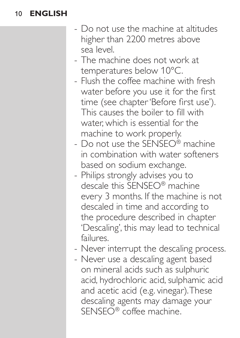 Philips SENSEO® Viva Café Machine à café à dosettes User Manual | Page 10 / 118