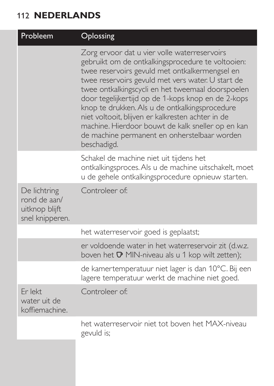 Philips SENSEO® Viva Café Machine à café à dosettes User Manual | Page 112 / 118