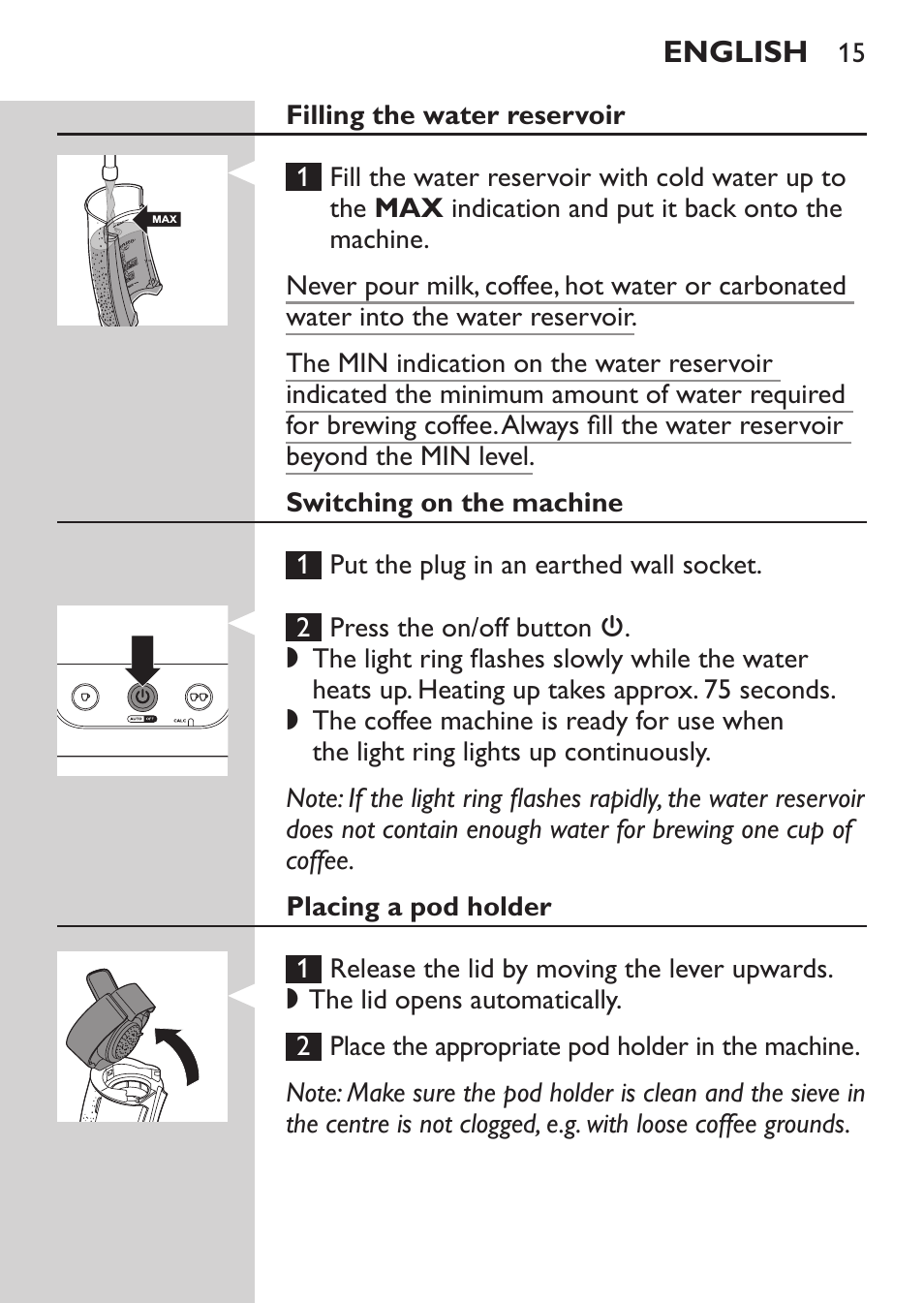 Philips SENSEO® Viva Café Machine à café à dosettes User Manual | Page 15 / 118