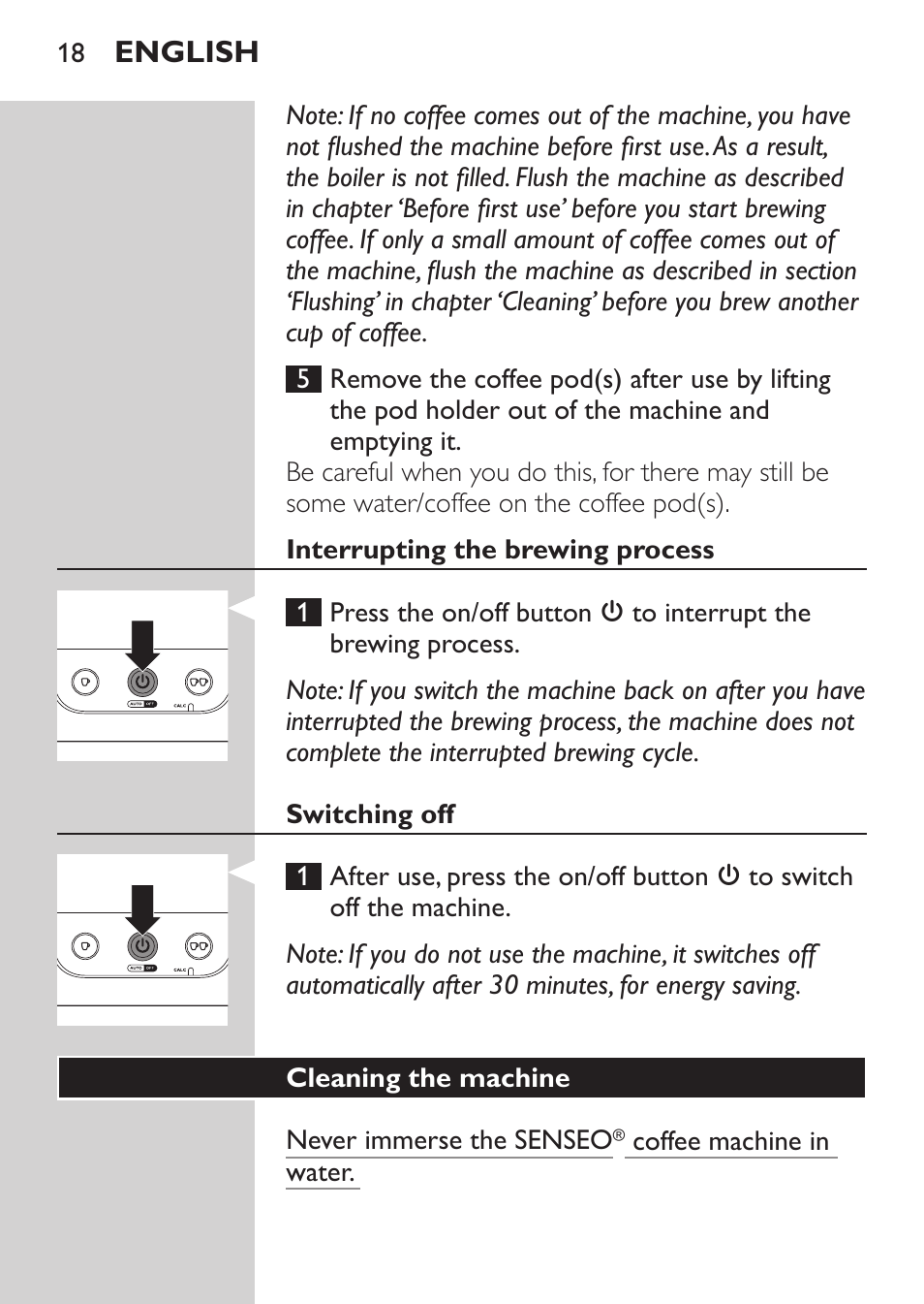 Philips SENSEO® Viva Café Machine à café à dosettes User Manual | Page 18 / 118