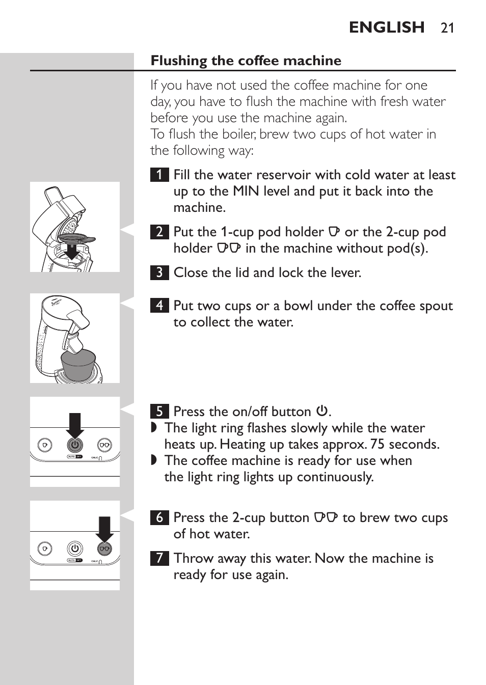 Philips SENSEO® Viva Café Machine à café à dosettes User Manual | Page 21 / 118