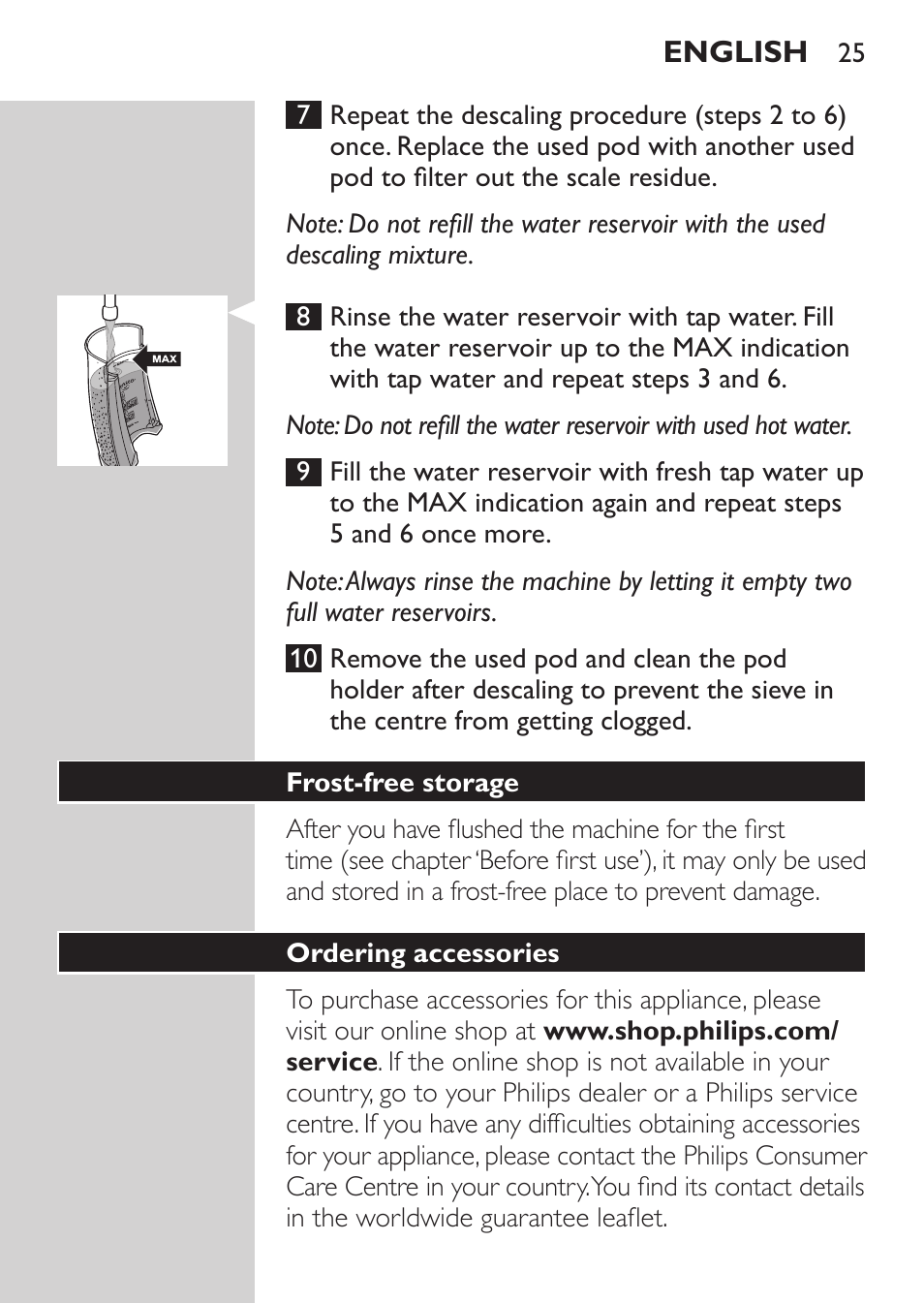 Philips SENSEO® Viva Café Machine à café à dosettes User Manual | Page 25 / 118