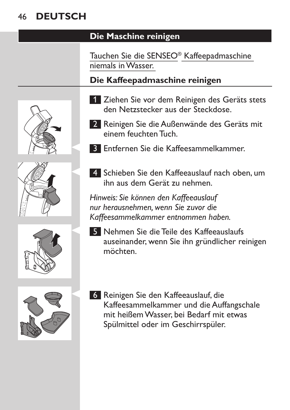 Philips SENSEO® Viva Café Machine à café à dosettes User Manual | Page 46 / 118