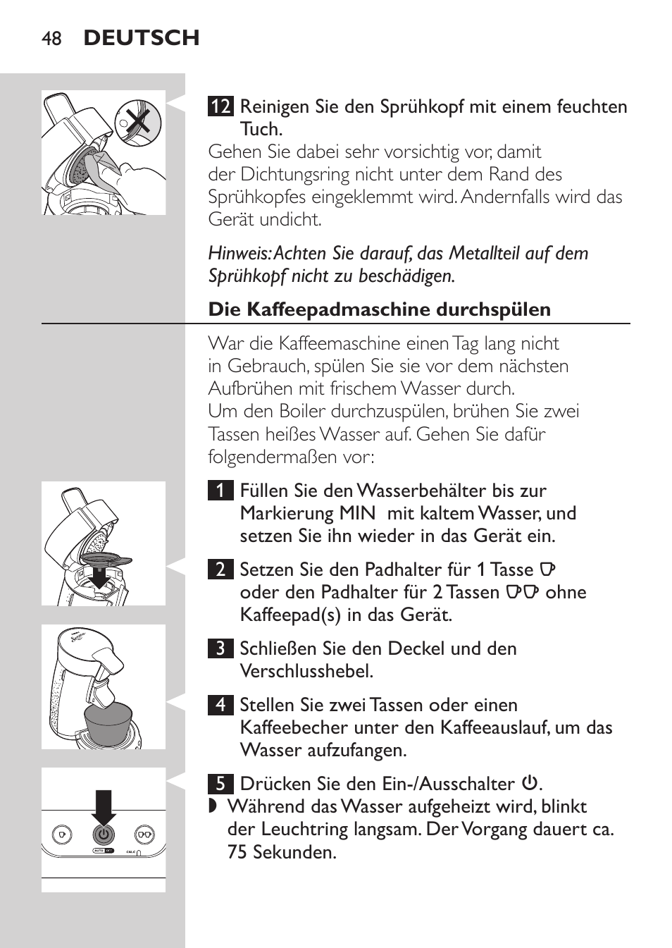 Philips SENSEO® Viva Café Machine à café à dosettes User Manual | Page 48 / 118