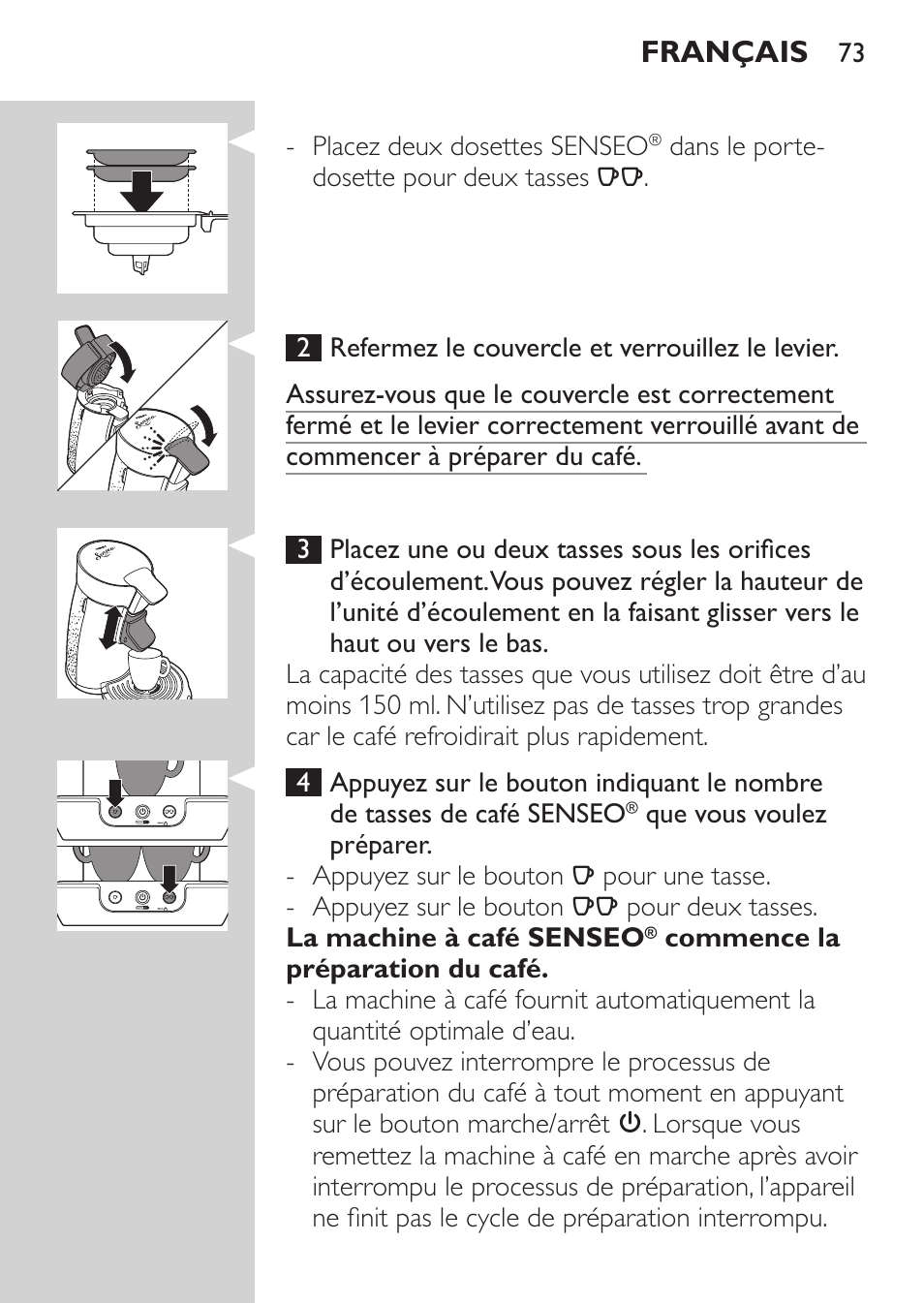 Français | Philips SENSEO® Viva Café Machine à café à dosettes User Manual | Page 73 / 118