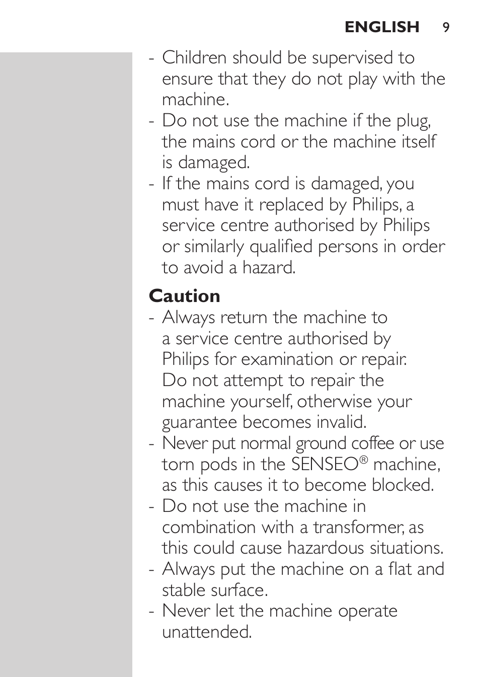 Philips SENSEO® Viva Café Machine à café à dosettes User Manual | Page 9 / 118