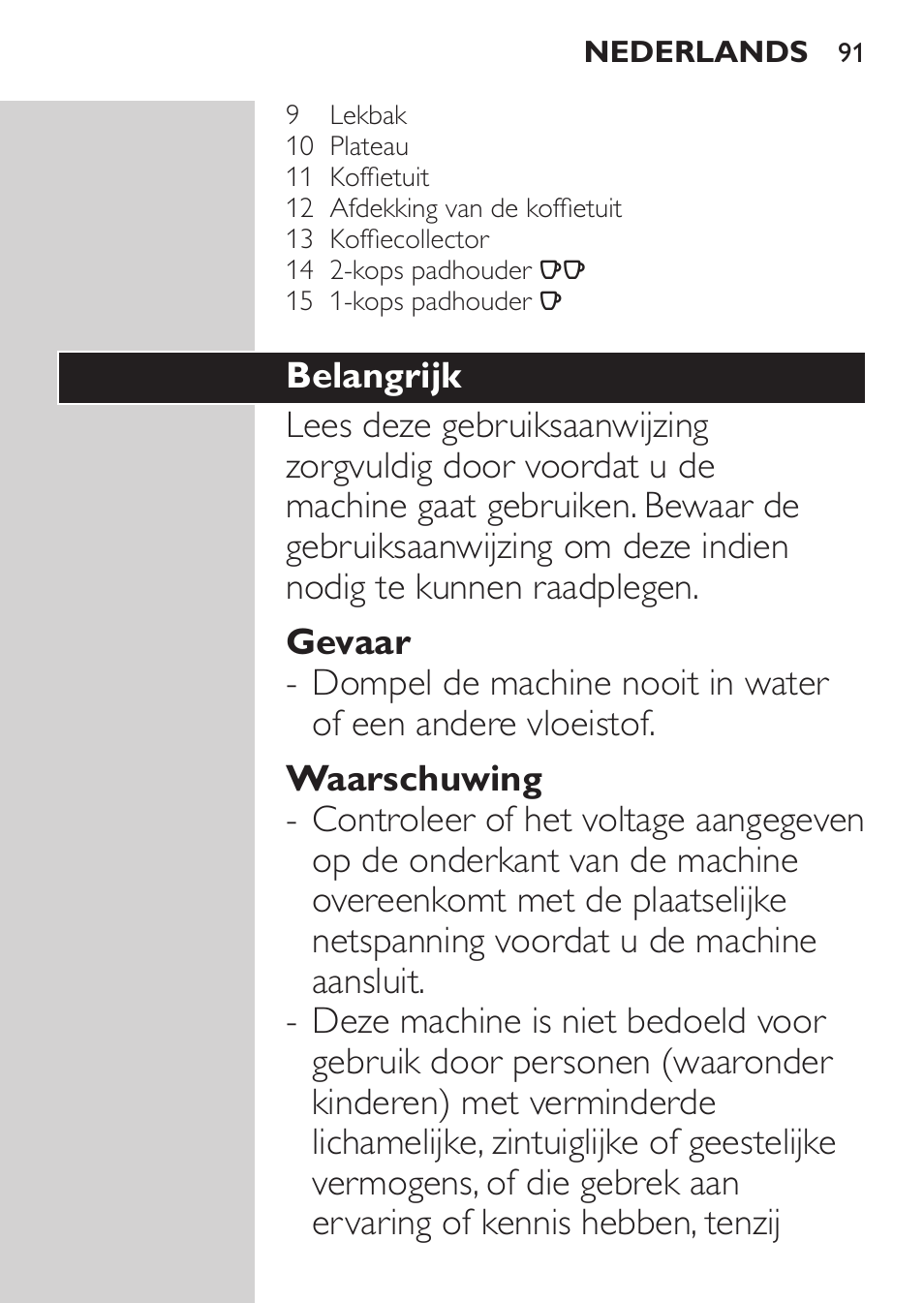 Philips SENSEO® Viva Café Machine à café à dosettes User Manual | Page 91 / 118