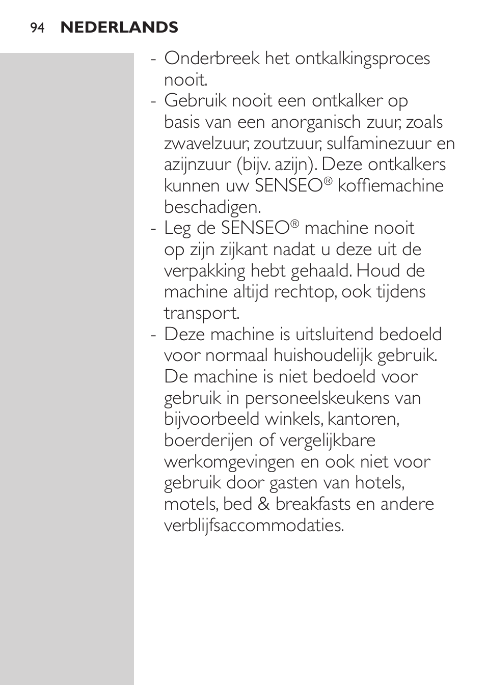 Philips SENSEO® Viva Café Machine à café à dosettes User Manual | Page 94 / 118