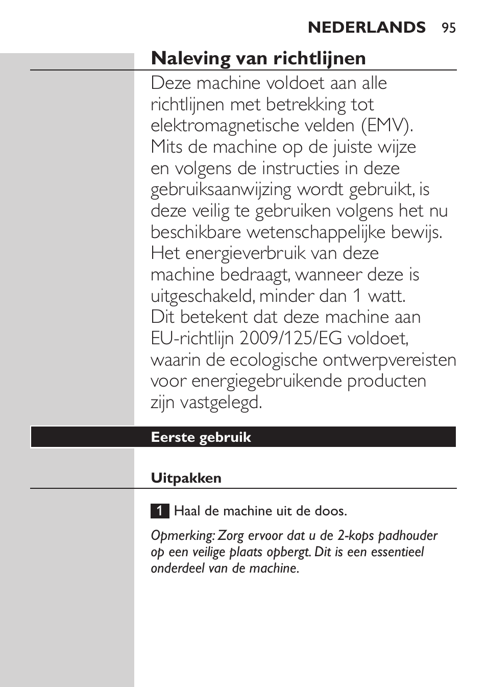 Philips SENSEO® Viva Café Machine à café à dosettes User Manual | Page 95 / 118