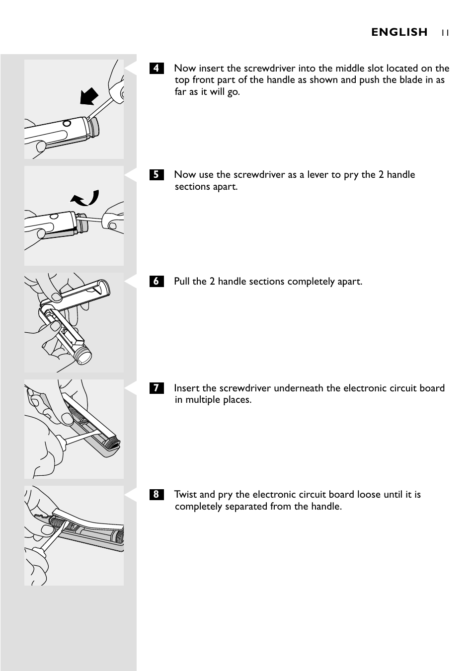 Philips Essence Brosse à dents Sonicare avec batterie User Manual | Page 11 / 84