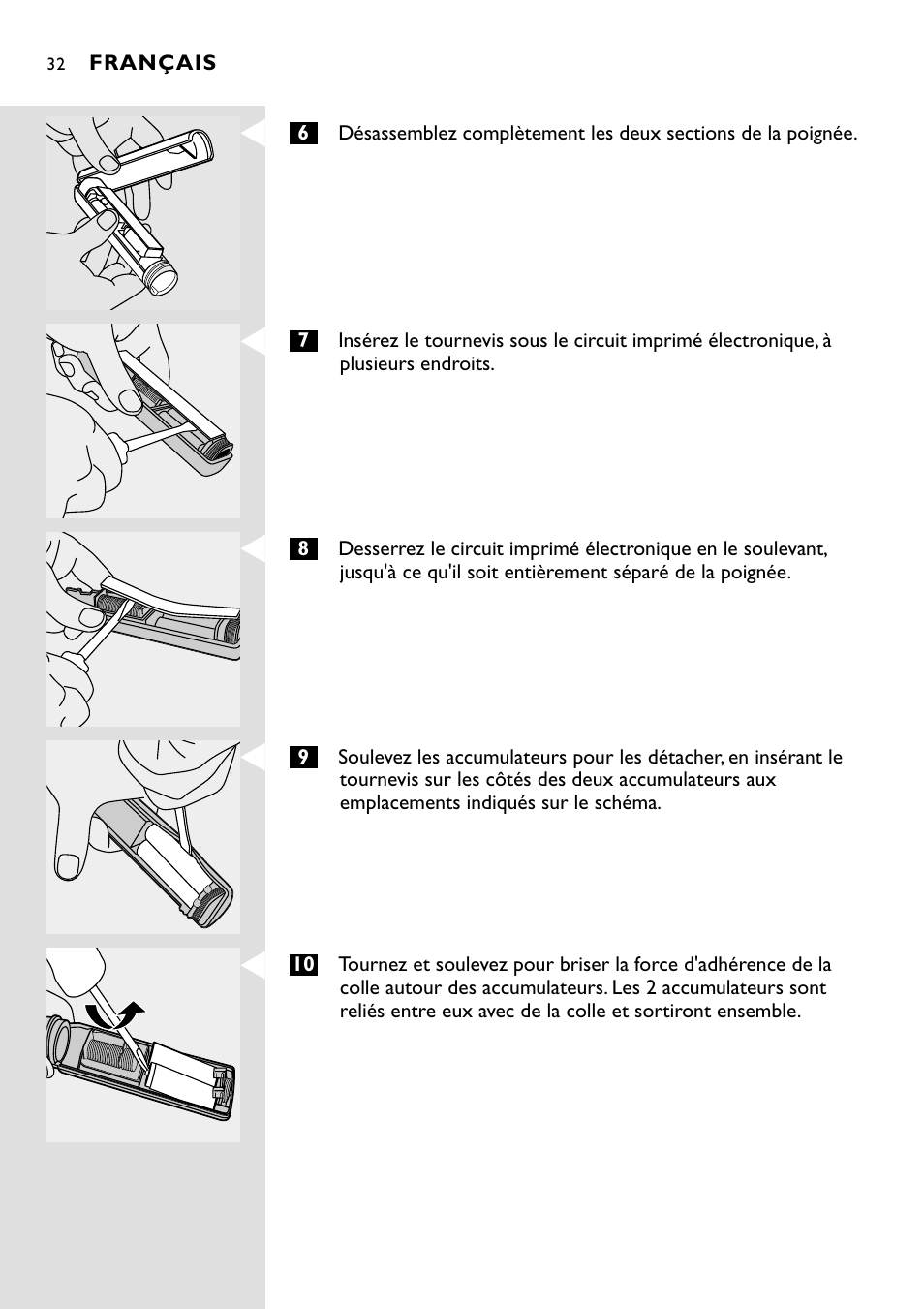 Philips Essence Brosse à dents Sonicare avec batterie User Manual | Page 32 / 84