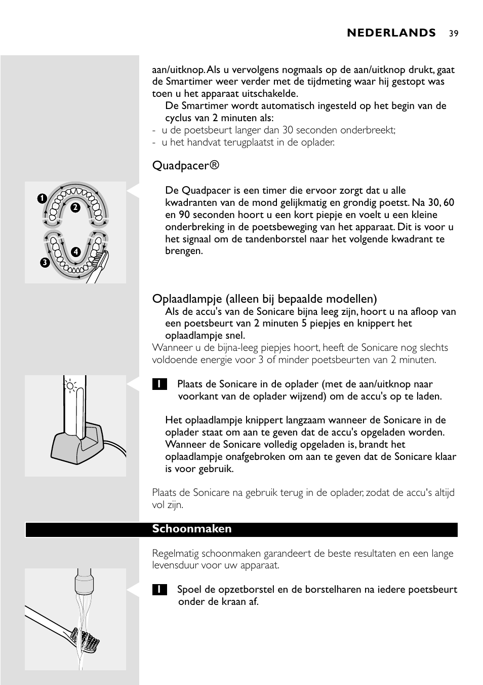 Philips Essence Brosse à dents Sonicare avec batterie User Manual | Page 39 / 84