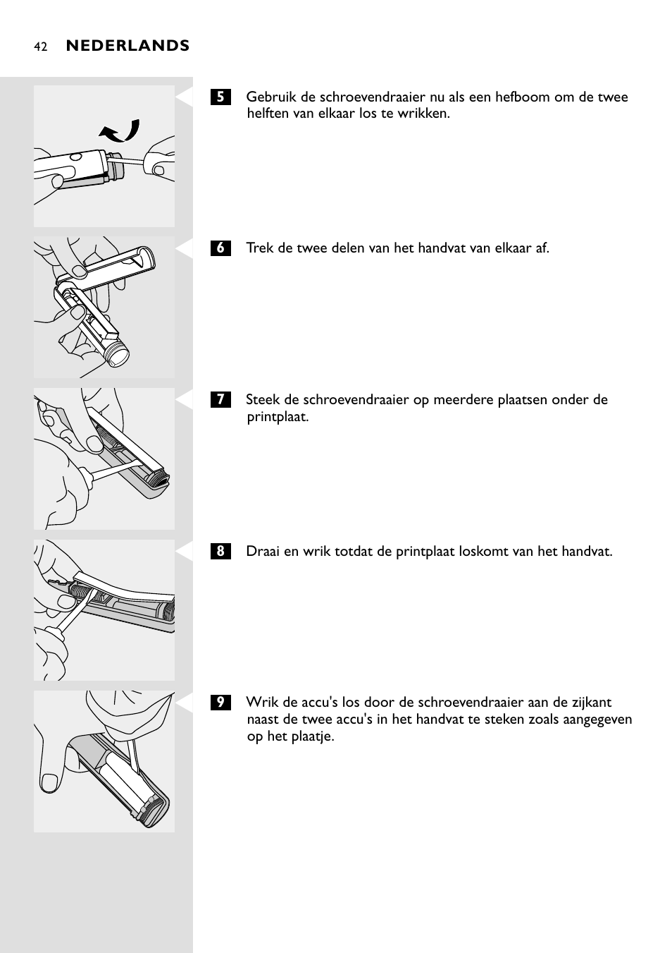 Philips Essence Brosse à dents Sonicare avec batterie User Manual | Page 42 / 84