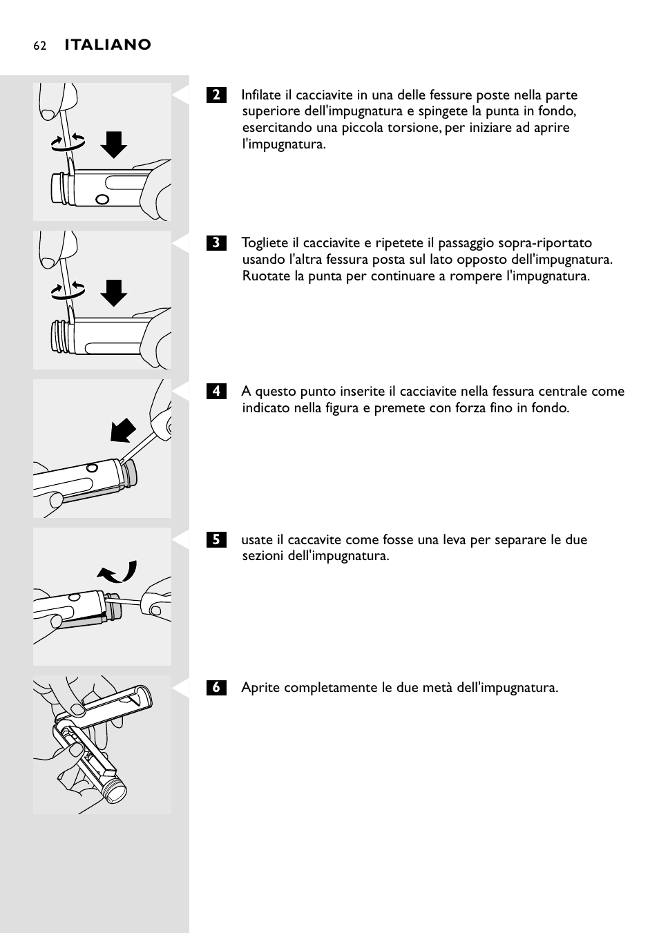 Philips Essence Brosse à dents Sonicare avec batterie User Manual | Page 62 / 84