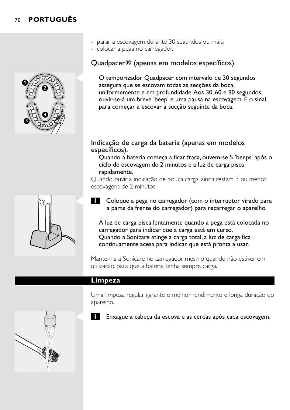 Philips Essence Brosse à dents Sonicare avec batterie User Manual | Page 70 / 84