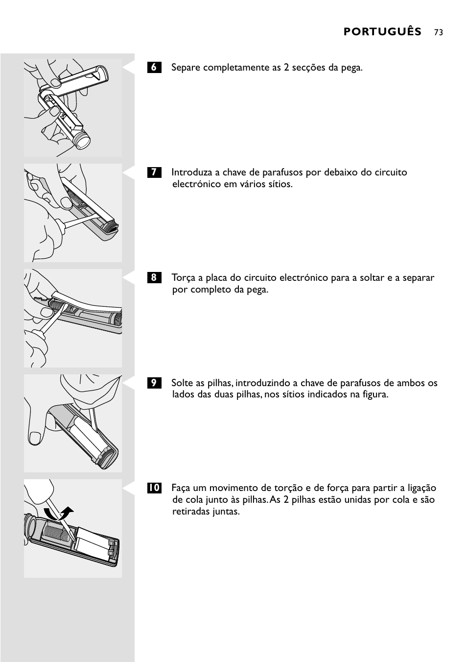 Philips Essence Brosse à dents Sonicare avec batterie User Manual | Page 73 / 84