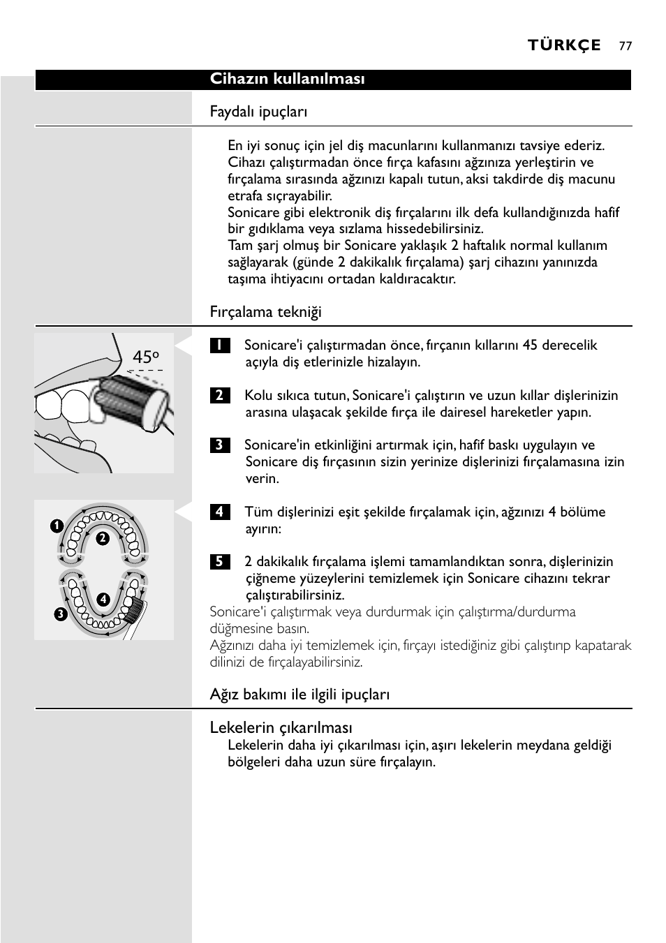 Philips Essence Brosse à dents Sonicare avec batterie User Manual | Page 77 / 84