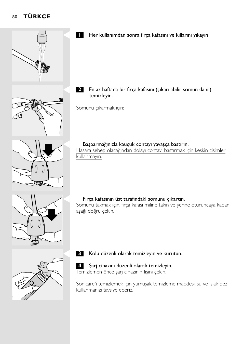 Philips Essence Brosse à dents Sonicare avec batterie User Manual | Page 80 / 84