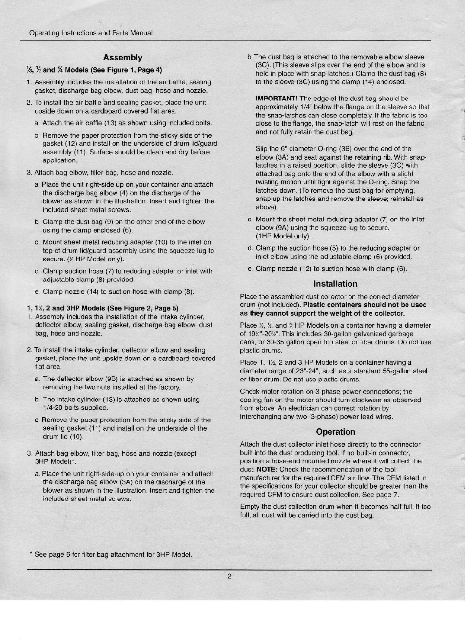 A, a | Associated Equipment 3HP User Manual | Page 2 / 8