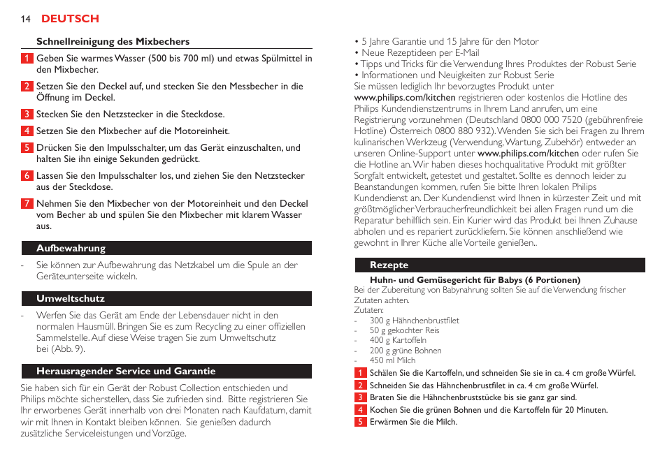 Impulsschalter, Auto-position | Philips Robust Collection Blender User Manual | Page 14 / 32