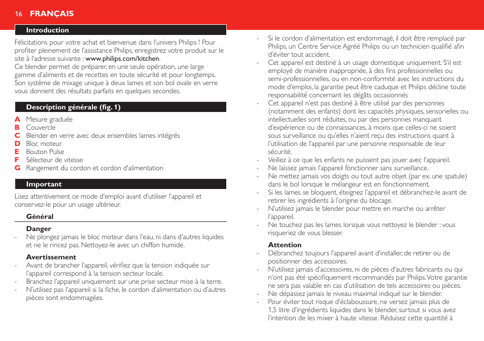 Philips Robust Collection Blender User Manual | Page 16 / 32